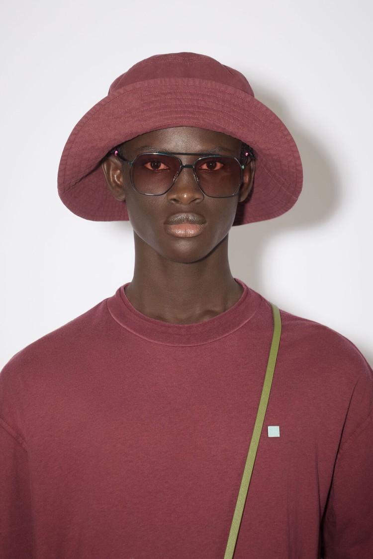 Burgundy / Red Acne Studios Layered Men's T Shirts | GBFH-32748