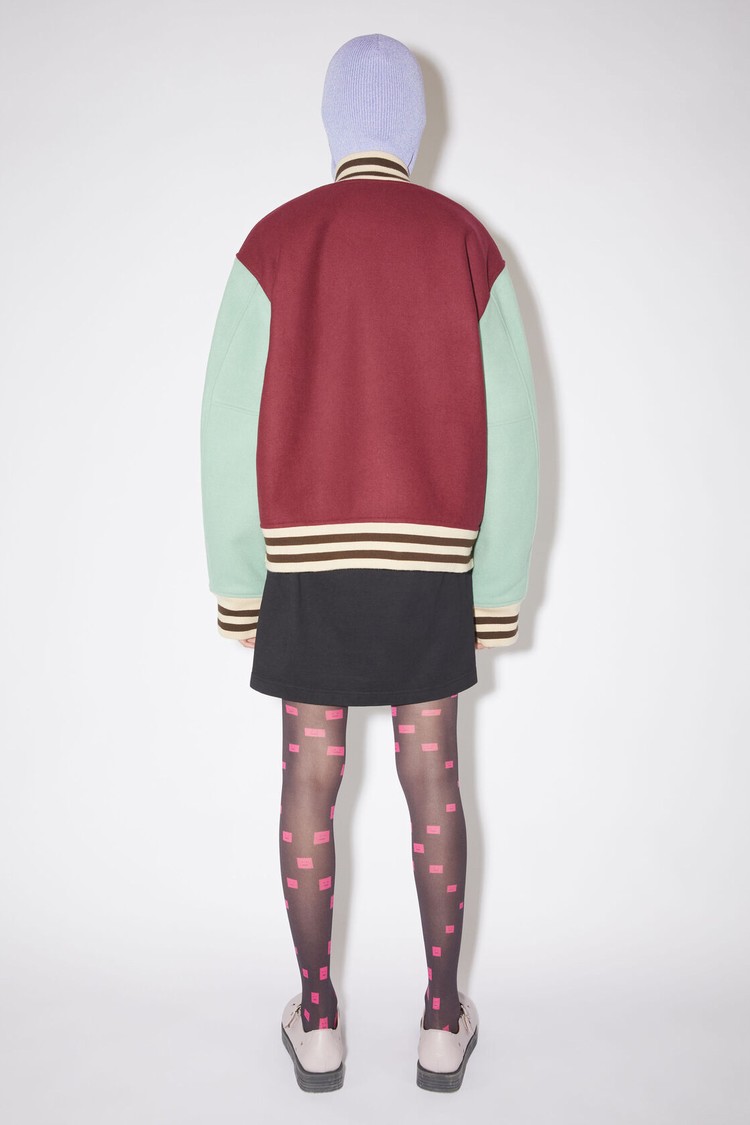 Burgundy / Red Acne Studios Wool Blend Women's Jackets | QYSI-40961