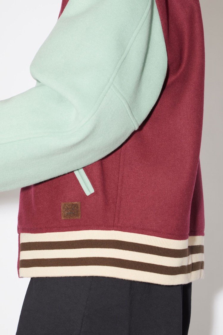 Burgundy / Red Acne Studios Wool Blend Women's Jackets | QYSI-40961