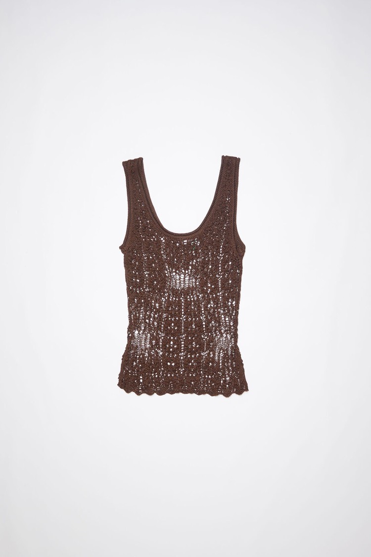 Chocolate / Brown Acne Studios Knitted Tank Top Women's Knitwear | ODCH-24839