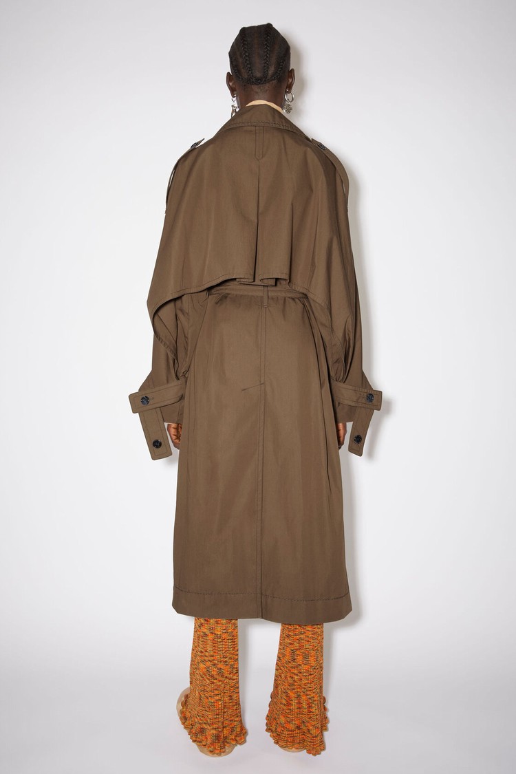 Coffee / Brown Acne Studios Double-breasted Trench Women's Coats | VTSU-39561