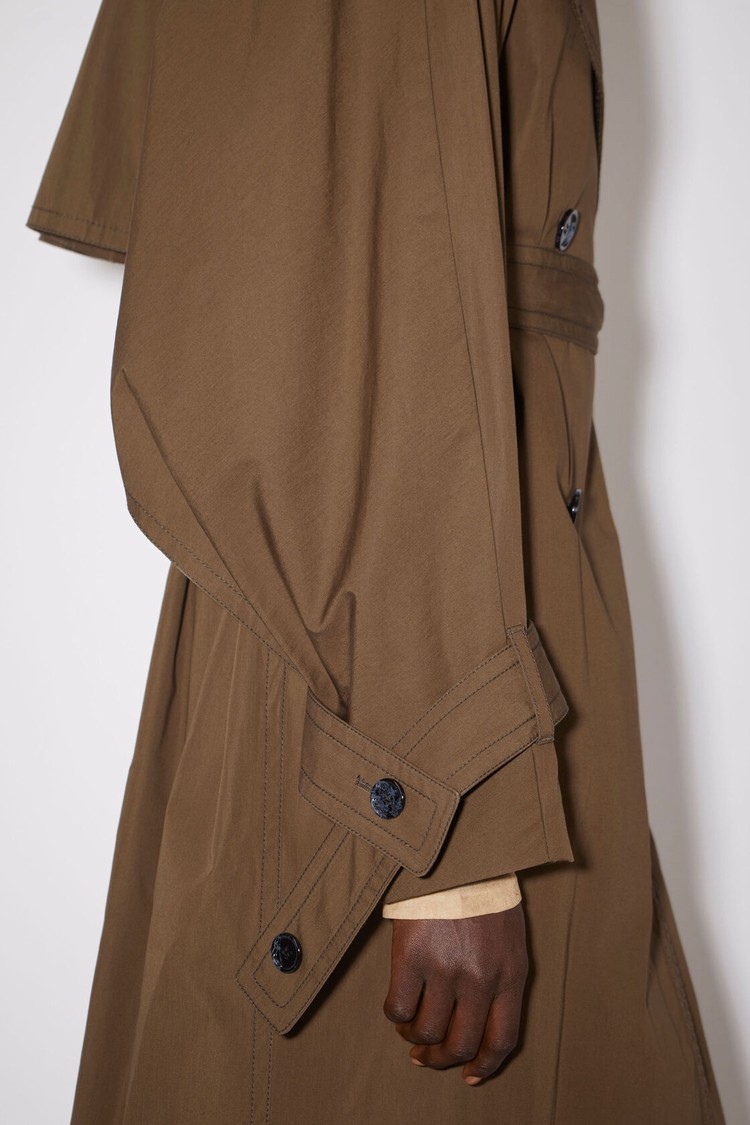 Coffee / Brown Acne Studios Double-breasted Trench Women's Coats | VTSU-39561