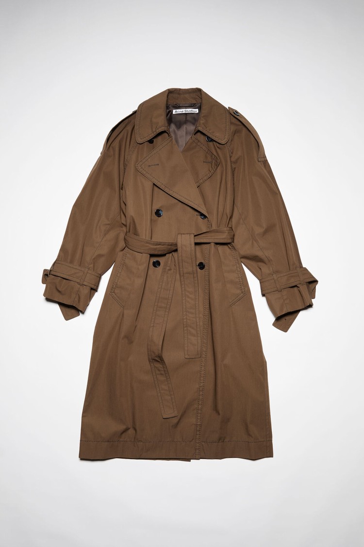 Coffee / Brown Acne Studios Double-breasted Trench Women's Coats | VTSU-39561