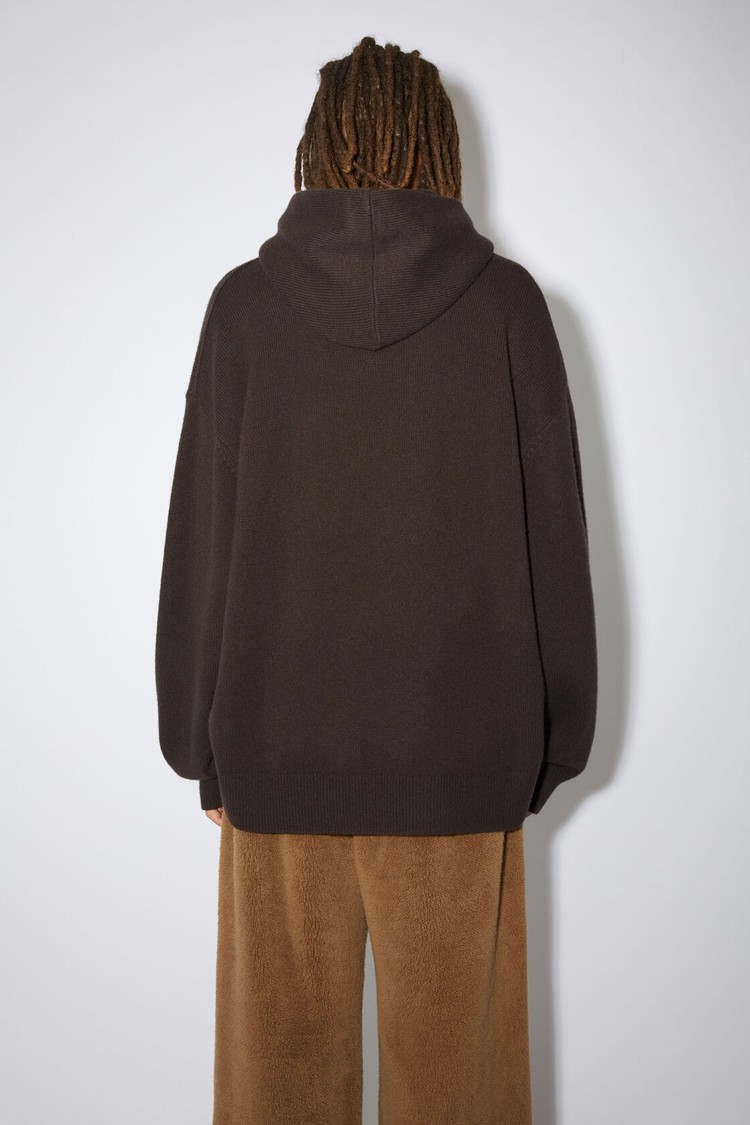 Coffee / Brown Acne Studios Wool Hooded Jumper Men's Knitwear | VHUL-16280