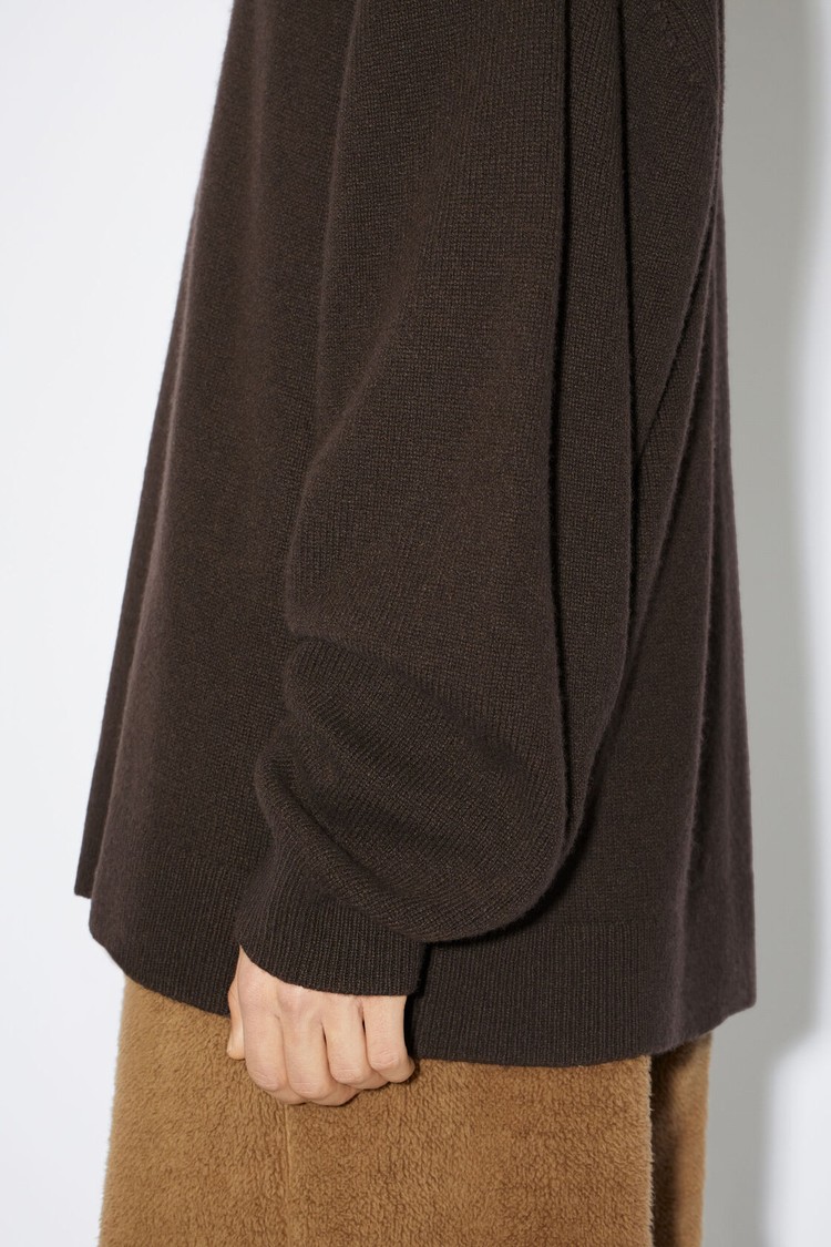 Coffee / Brown Acne Studios Wool Hooded Jumper Men's Knitwear | VHUL-16280