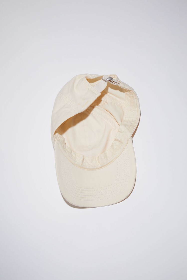 Cream / Beige Acne Studios Face Patch Baseball Caps | HTJZ-34805