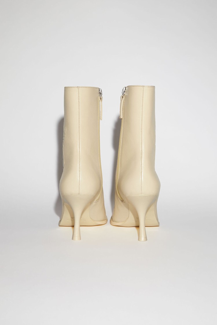 Cream / Beige Acne Studios Heel Women's Ankle Boots | HZGX-65109