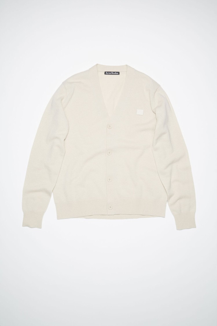 Cream / Beige Acne Studios Wool Knit Men's Cardigan | NDRI-07146