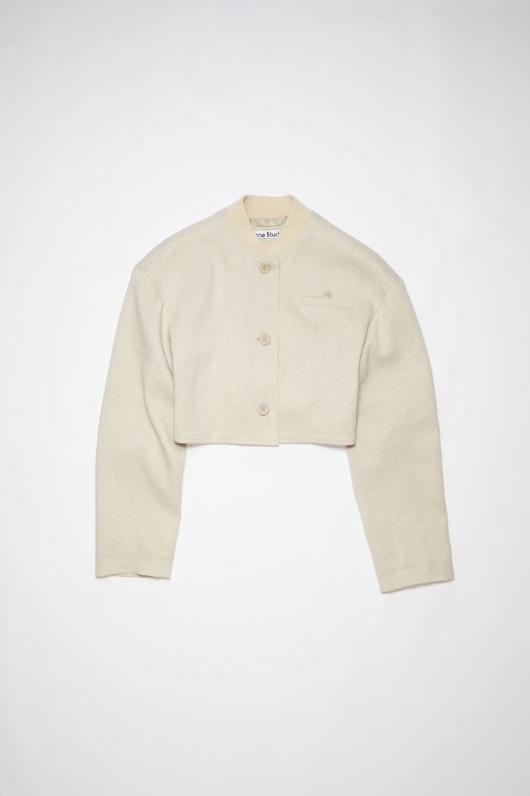 Cream / White Acne Studios Tailored Women's Jackets | VDRO-82507