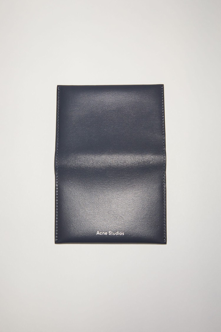 Dark Blue Acne Studios Leather Card Case | PQYZ-97615