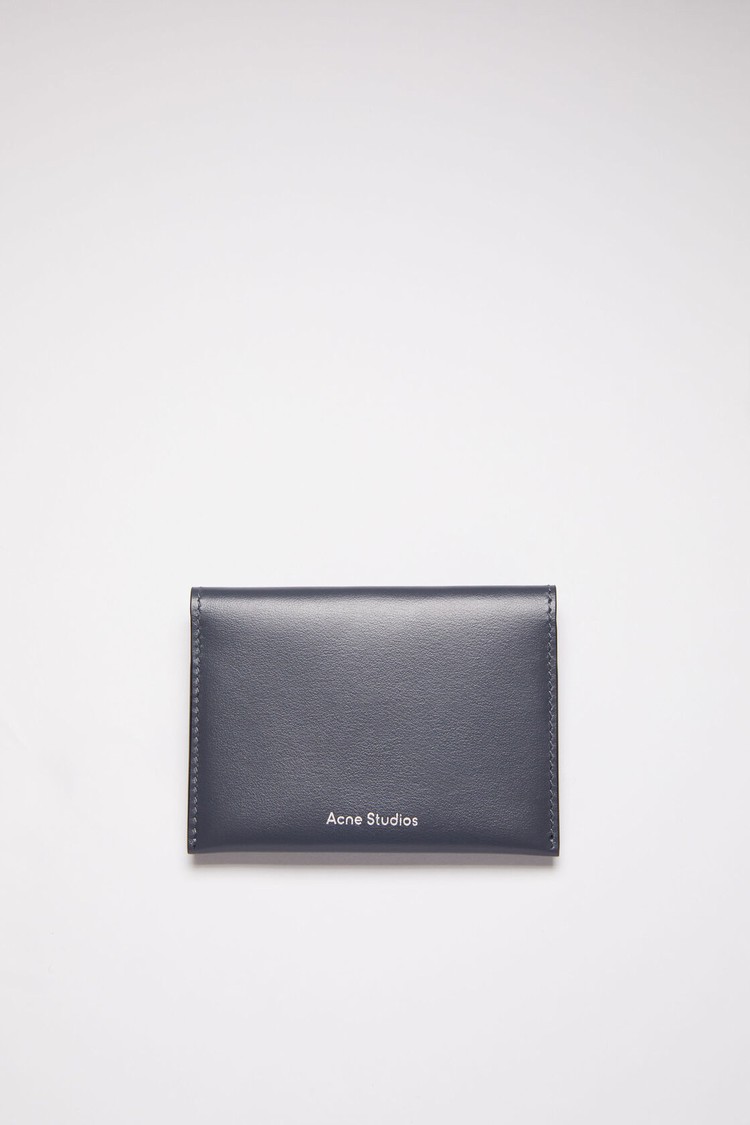 Dark Blue Acne Studios Leather Card Case | PQYZ-97615