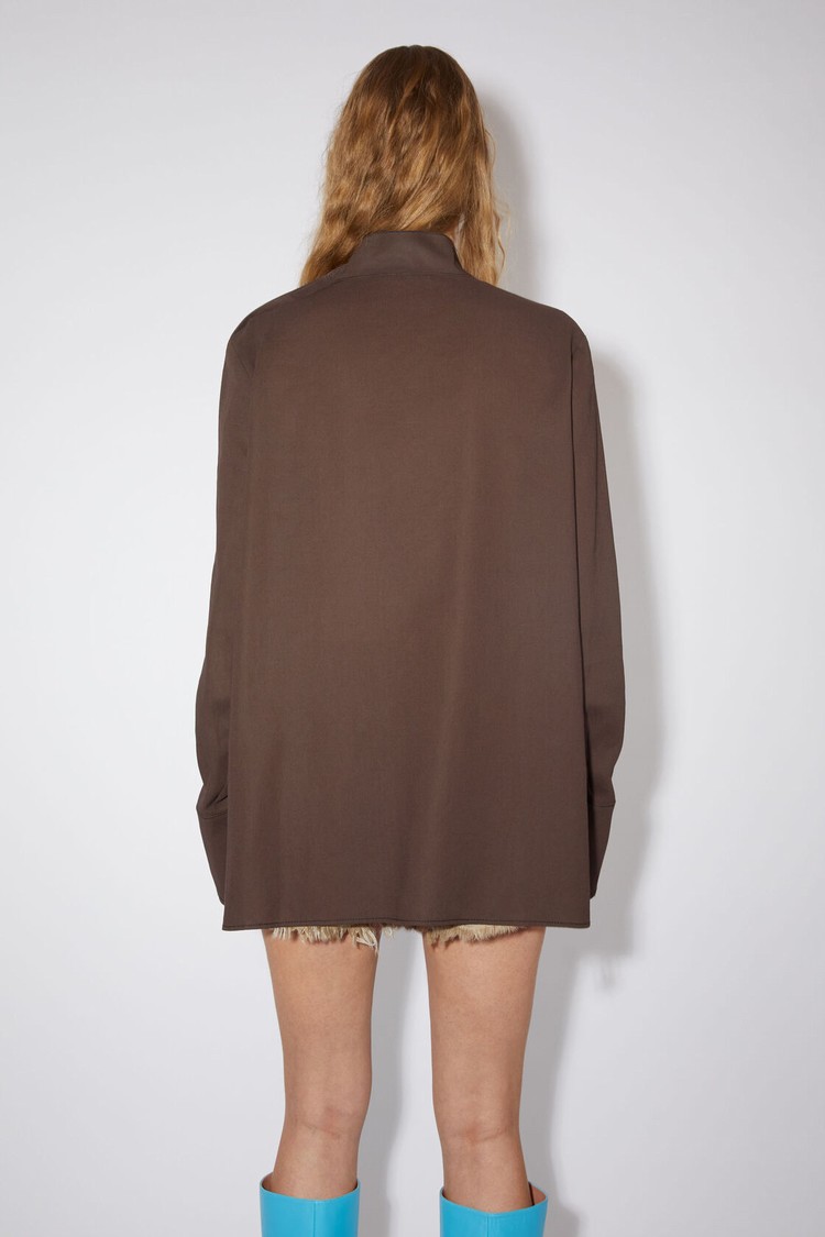 Dark Brown Acne Studios Buttoned Women's Shirts | KCBH-92813