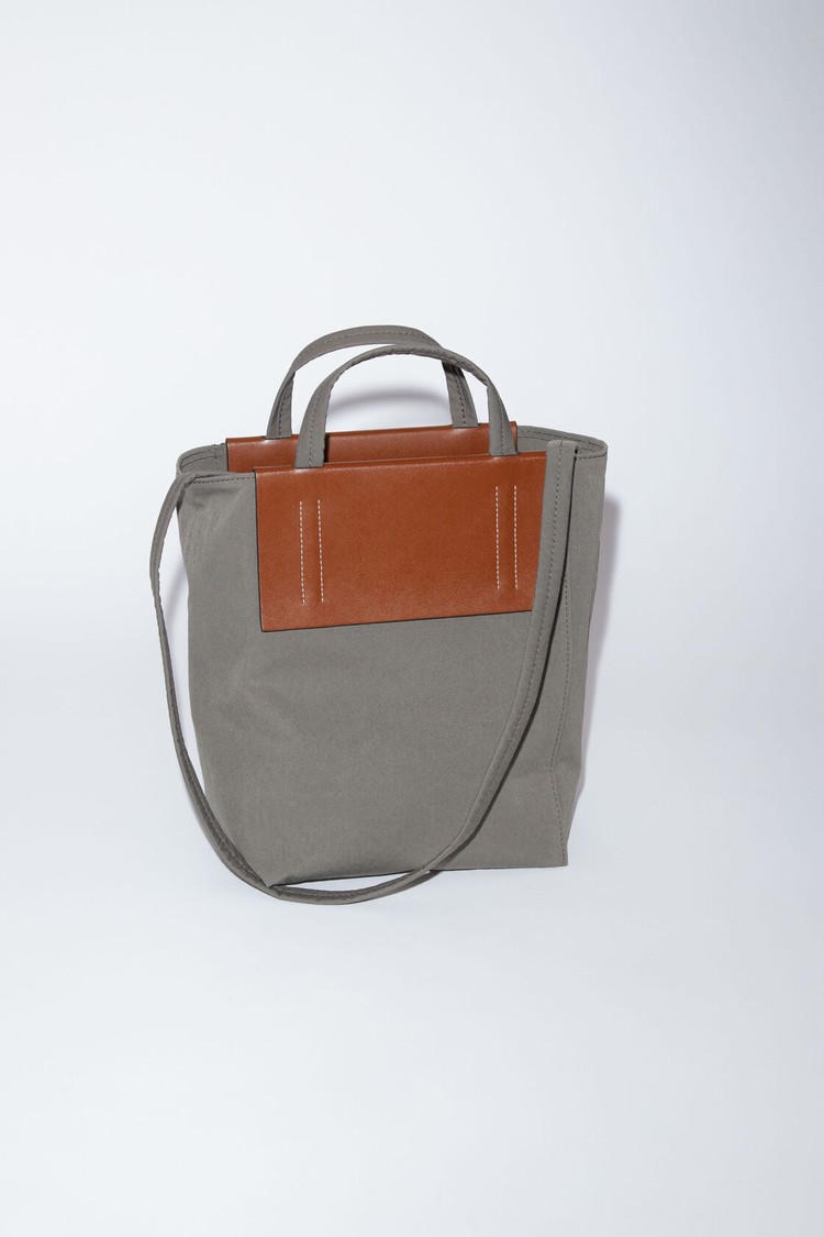 Dark Brown / Dark Brown Acne Studios Papery Nylon Tote Bag | HYCD-76128