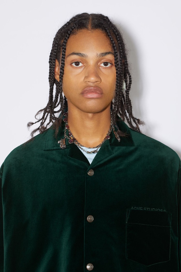 Dark Green Acne Studios Button-up Men's Jackets | DURP-78249