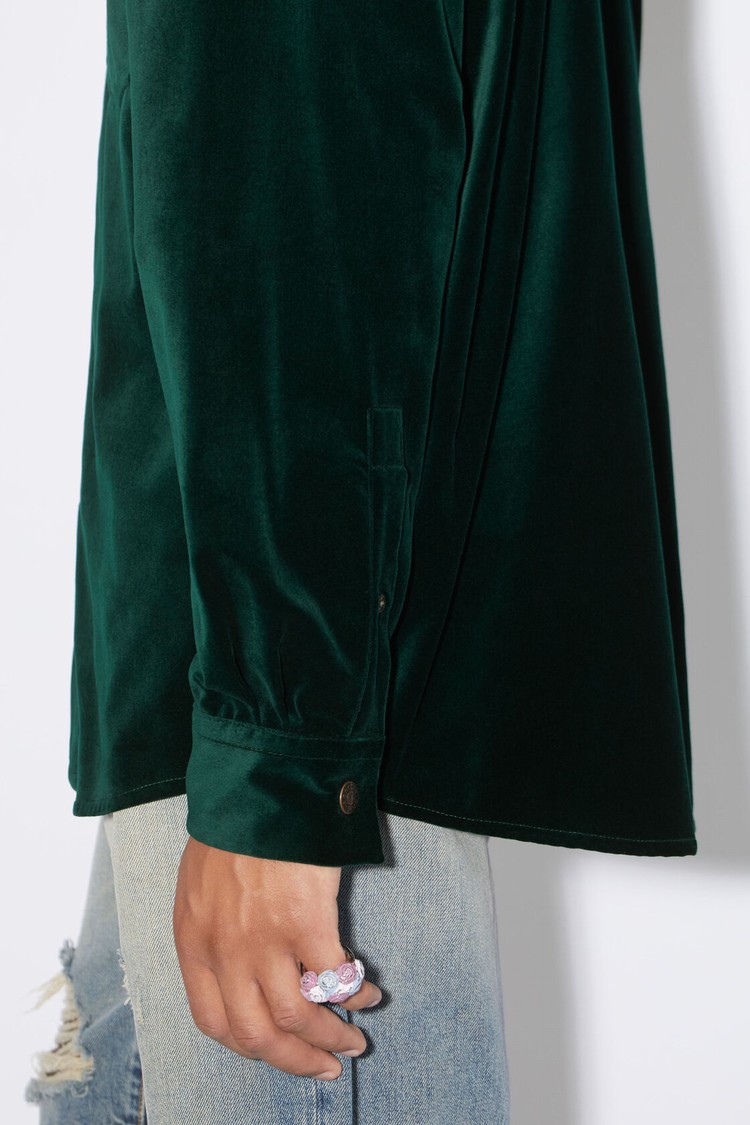 Dark Green Acne Studios Button-up Men's Jackets | DURP-78249