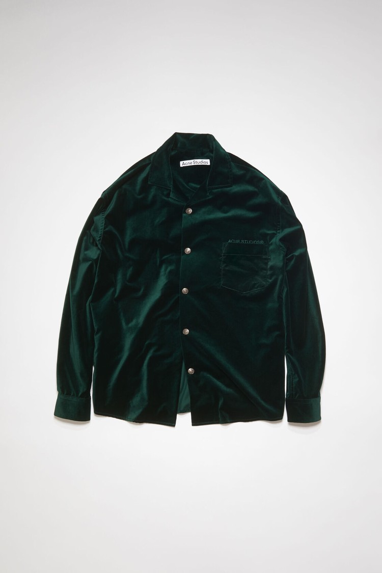 Dark Green Acne Studios Button-up Men's Jackets | DURP-78249