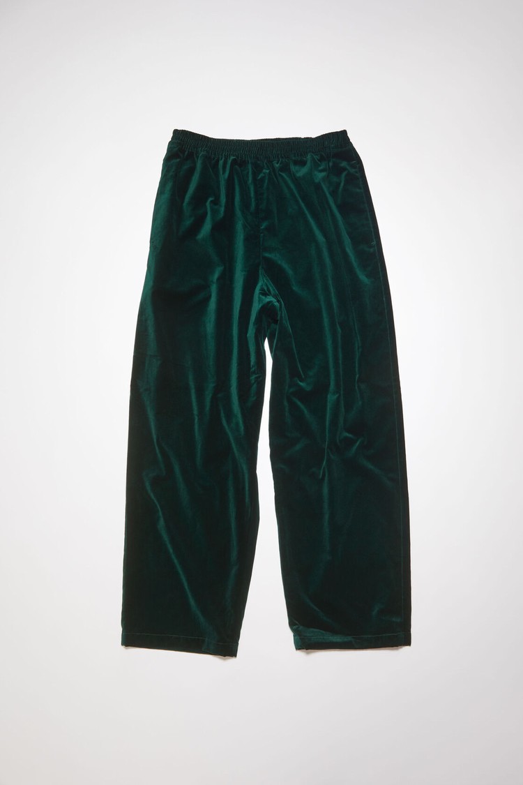 Dark Green Acne Studios Velvet Men's Trousers | IZFV-40658