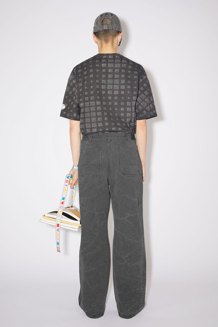 Dark Grey Acne Studios Cotton Canvas Women's Trousers | YAQR-20971