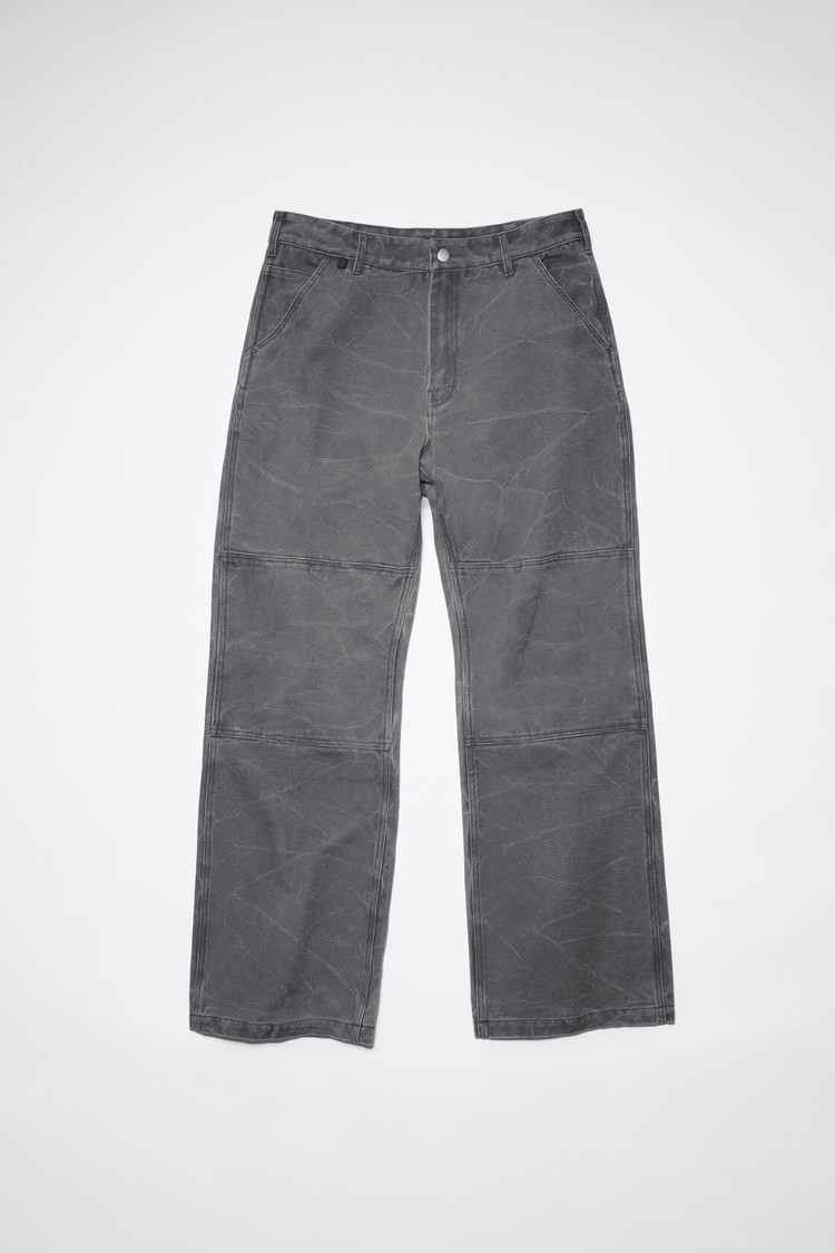 Dark Grey Acne Studios Cotton Canvas Women's Trousers | YAQR-20971