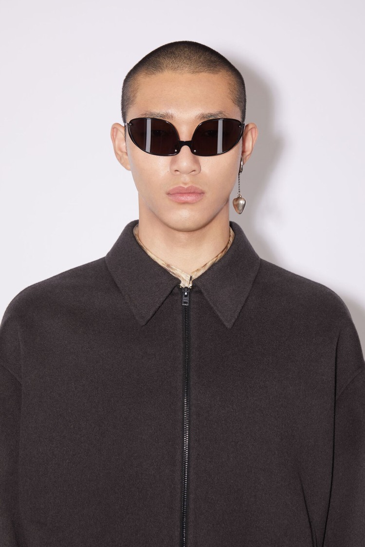 Dark Grey Acne Studios Double-faced Wool Men's Jackets | WZRE-87139