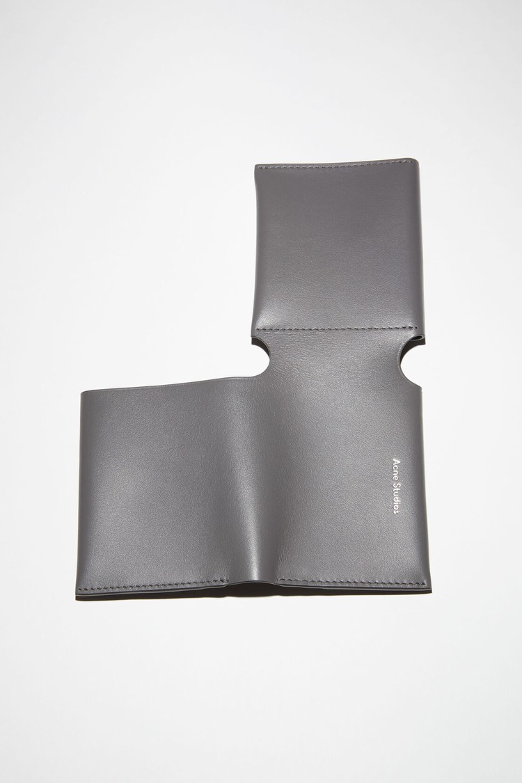 Dark Grey Acne Studios Folded Card Holder Card Case | AEPD-31678