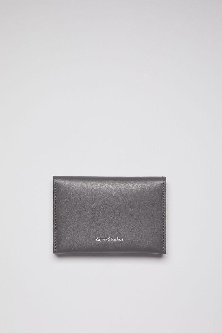 Dark Grey Acne Studios Folded Card Holder Card Case | LXKZ-01534