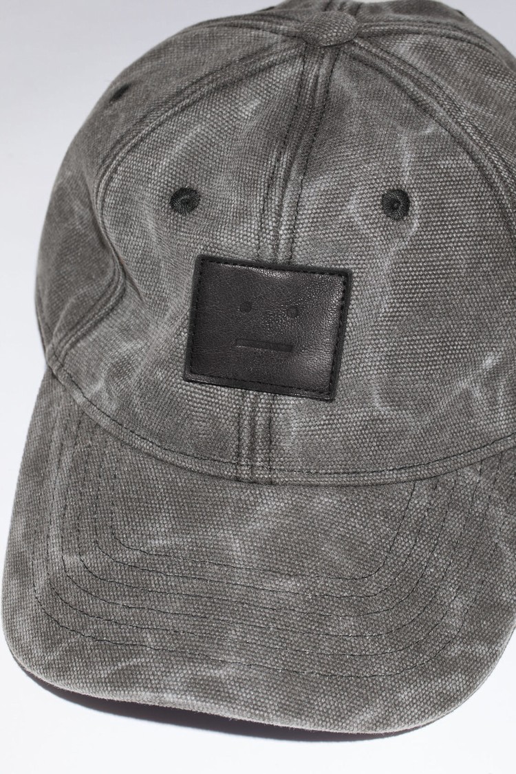 Dark Grey Acne Studios Leather Baseball Caps | FLSK-94761