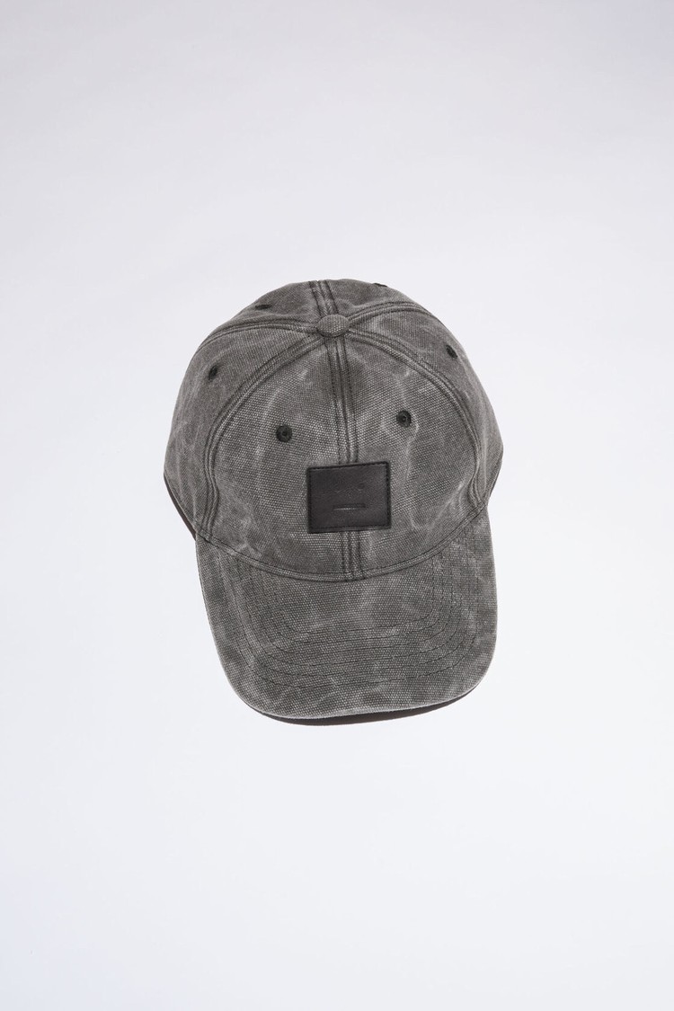 Dark Grey Acne Studios Leather Baseball Caps | FLSK-94761