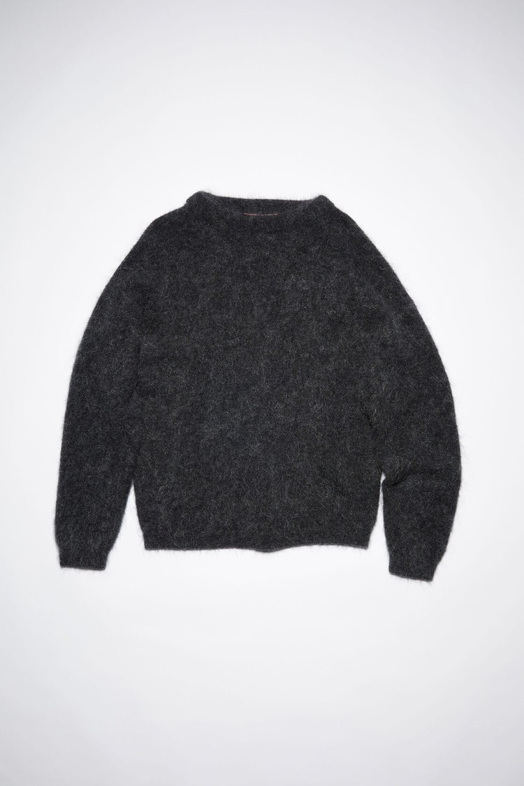 Dark Grey Acne Studios Mohair Wool Crew Neck Jumper Women's Knitwear | UDPV-64812