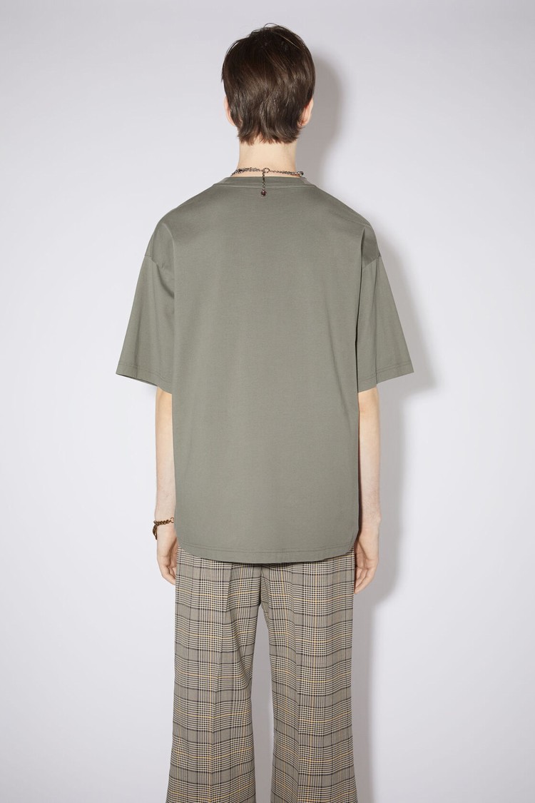 Dark Grey Acne Studios Printed Men's T Shirts | SANE-27563