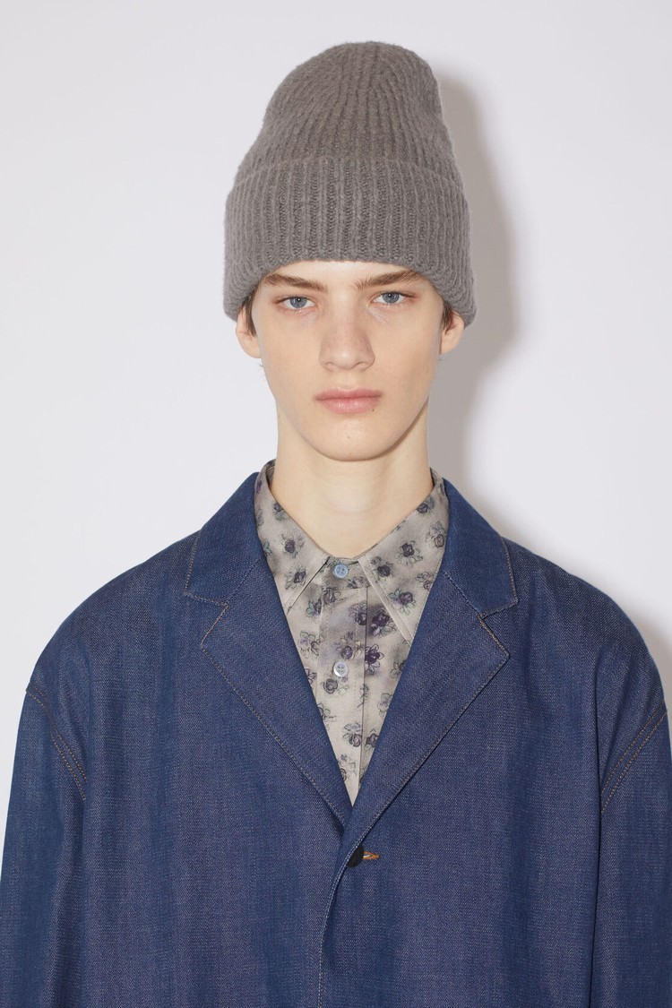 Dark Grey Acne Studios Wool Blend Beanie | VTJA-36528