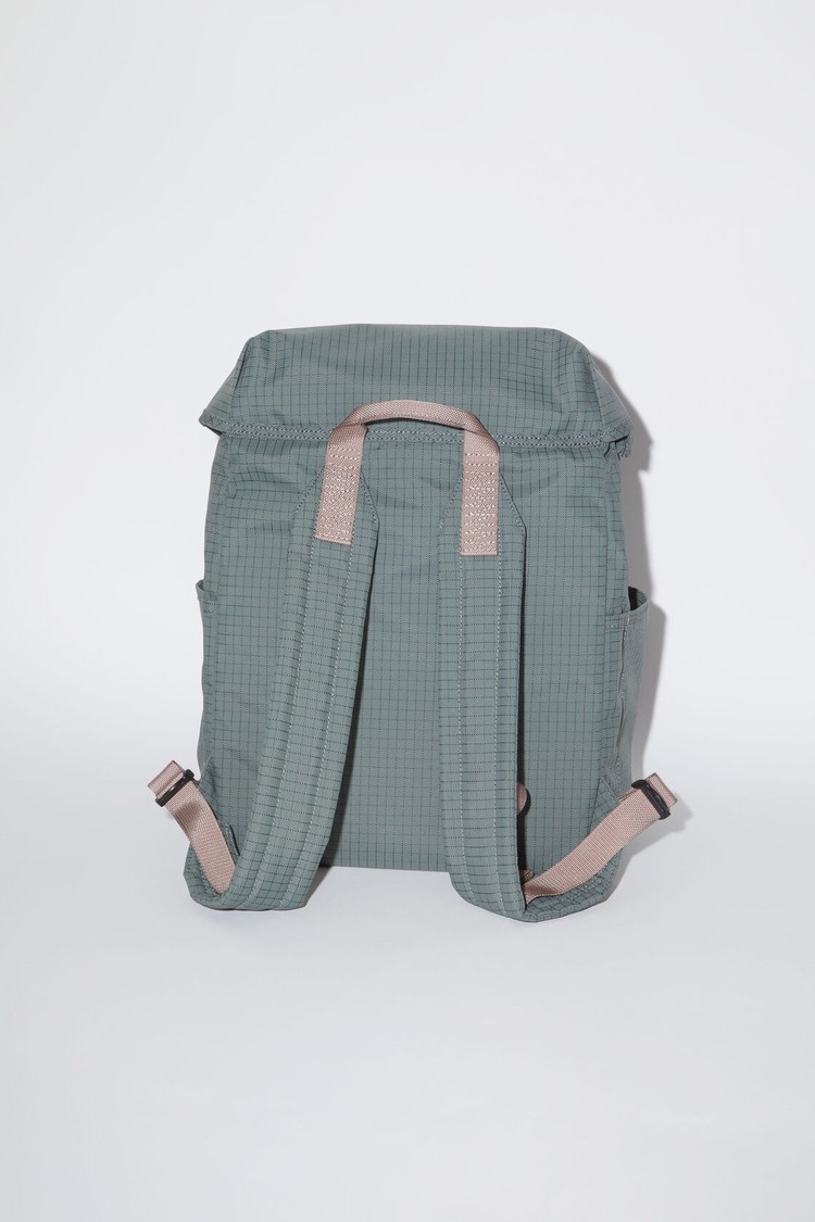 Dark Grey / Pink Acne Studios Ripstop Nylon Backpack | KIHD-93761