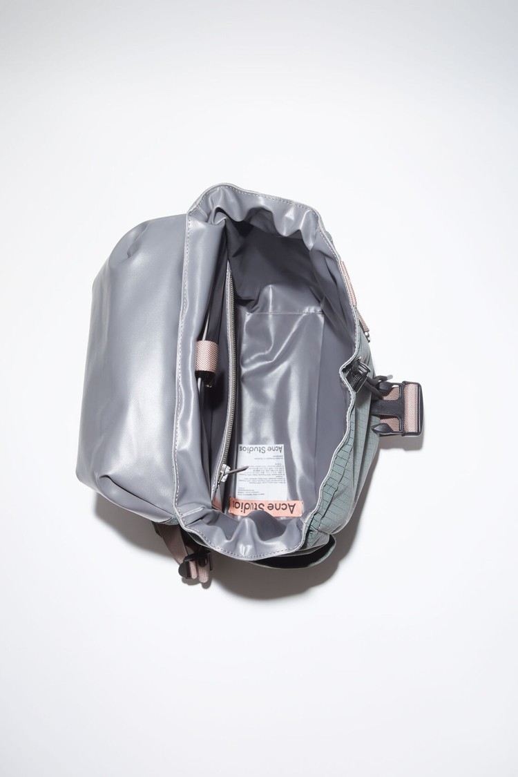 Dark Grey / Pink Acne Studios Ripstop Nylon Backpack | KIHD-93761