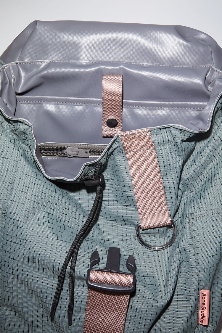 Dark Grey / Pink Acne Studios Ripstop Nylon Backpack | KIHD-93761