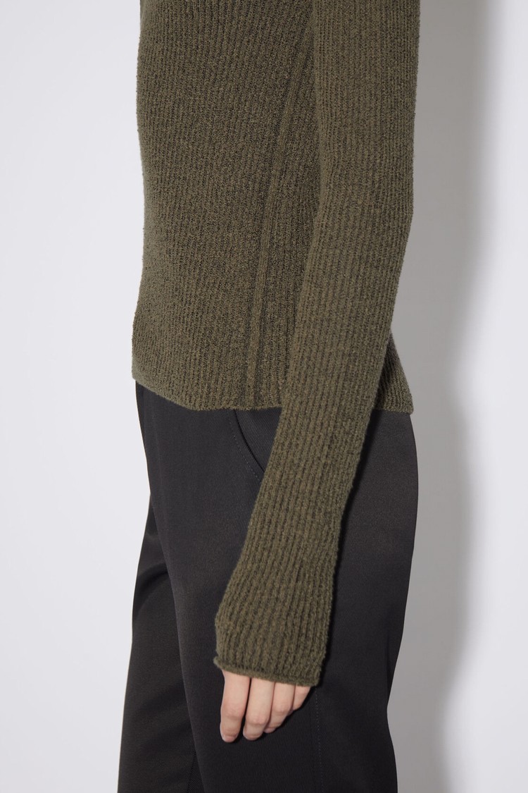 Dark Khaki / Green Acne Studios Knit Jumper Women's Knitwear | KBLA-97086