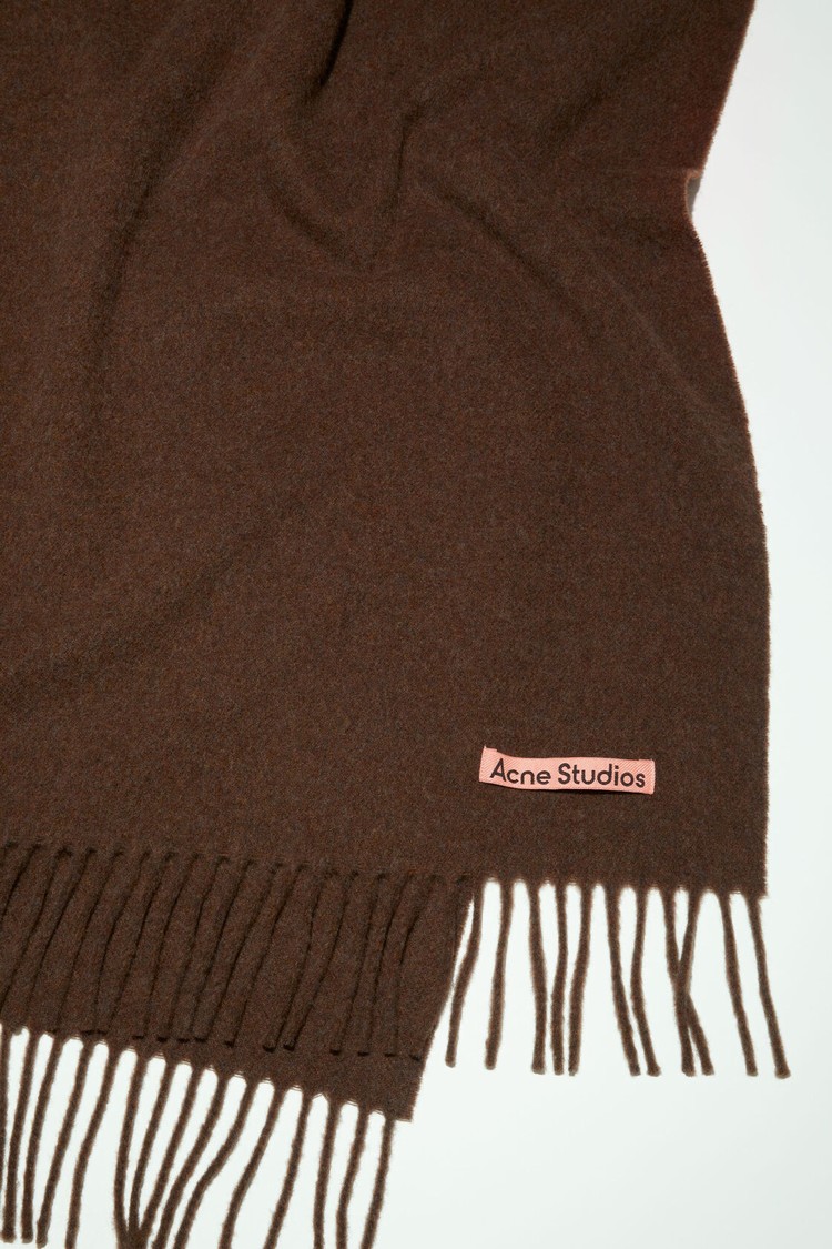 Dark Red Acne Studios Fringe Wool - Oversized Scarf | SZKN-08679