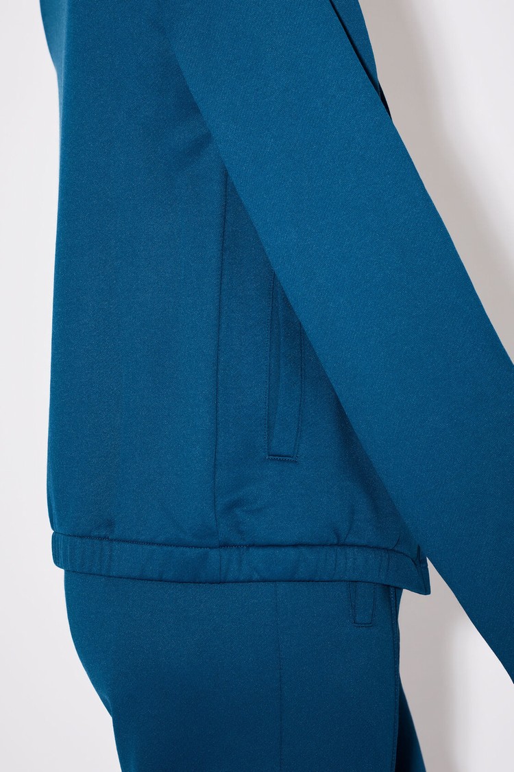 Deep Blue Acne Studios Tech Jersey Zippered Women's Sweatshirts | ZSPV-17069