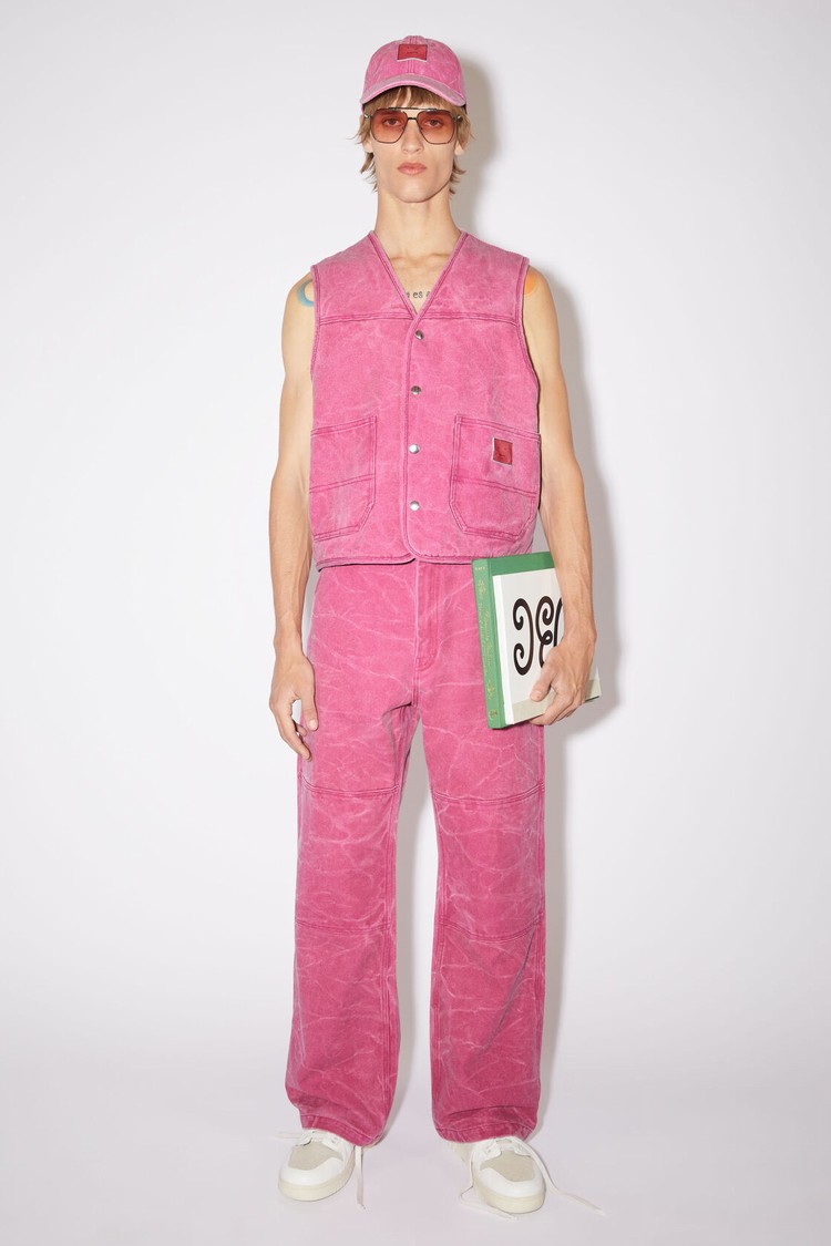 Fuchsia / Pink Acne Studios Cotton Canvas Men\'s Vest | AZUP-51689