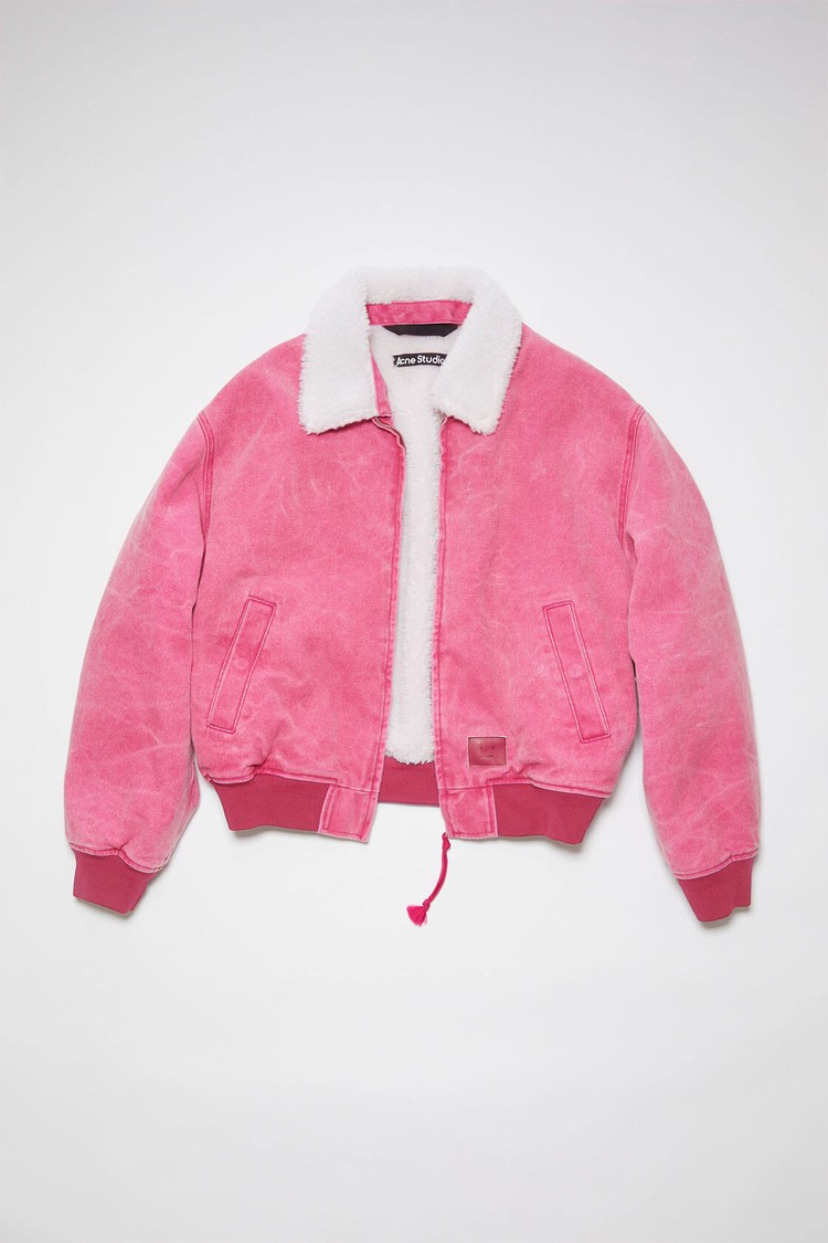 Fuchsia / Pink Acne Studios Cotton Canvas Bomber Women's Jackets | CBFR-12084