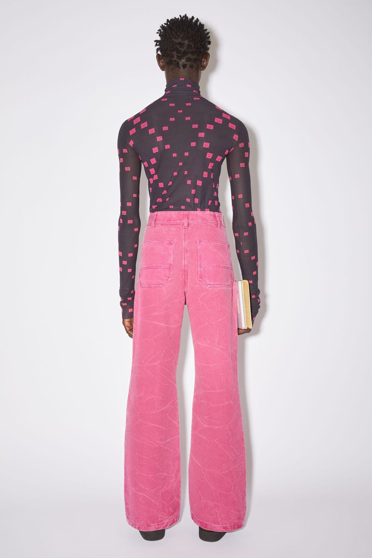 Fuchsia / Pink Acne Studios Cotton Canvas Men's Trousers | KTDH-52079