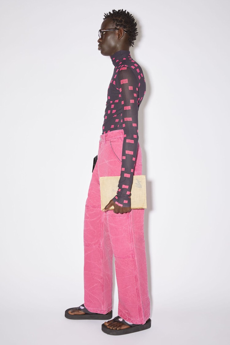 Fuchsia / Pink Acne Studios Cotton Canvas Men's Trousers | KTDH-52079