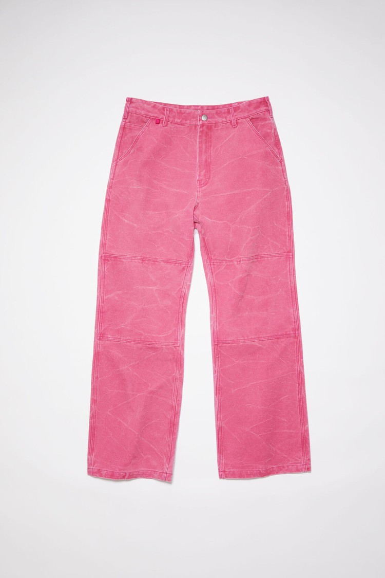 Fuchsia / Pink Acne Studios Cotton Canvas Men's Trousers | KTDH-52079