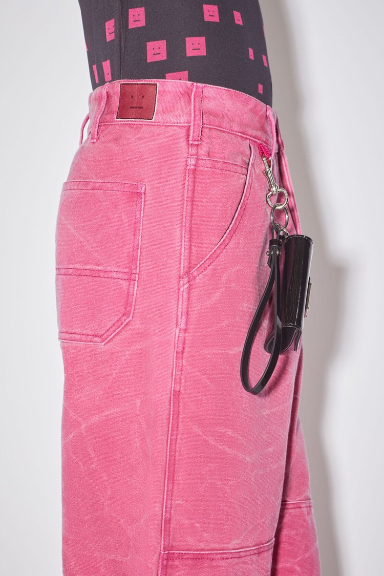 Fuchsia / Pink Acne Studios Cotton Canvas Women's Trousers | XMLE-34706