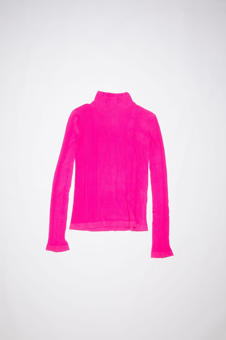 Fuchsia / Pink Acne Studios High Neck Seamless Top Women's T Shirts | AKRL-84361