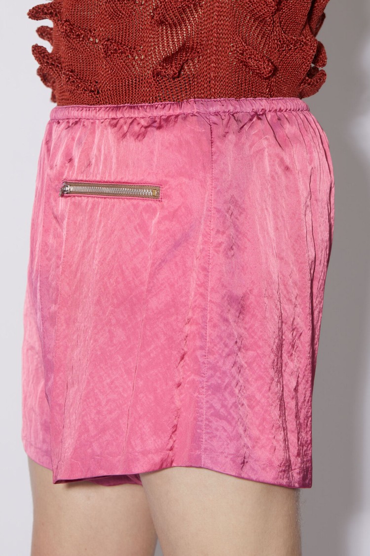 Fuchsia / Pink Acne Studios Satin Men's Shorts | REQT-19723