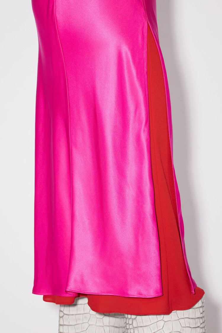 Fuchsia / Pink Acne Studios Satin Slip Women's Dress | YJOZ-25619