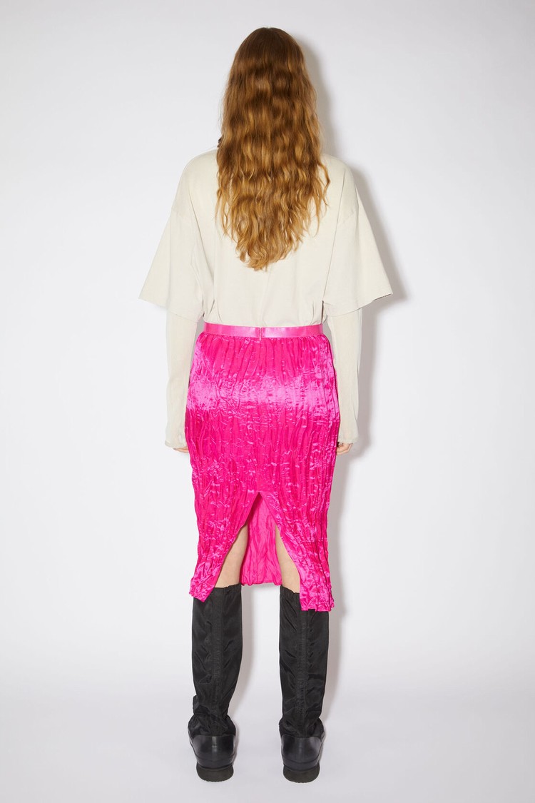 Fuchsia / Pink Acne Studios Satin Women's Skirts | ANMV-02398