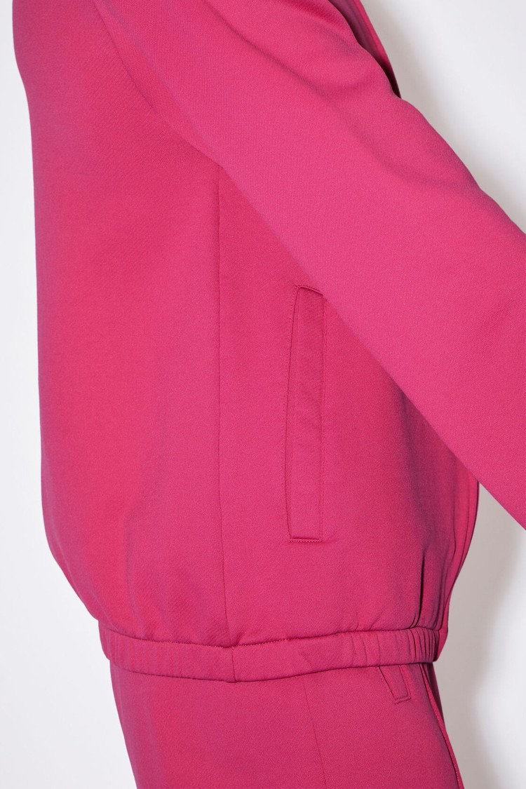 Fuchsia / Pink Acne Studios Tech Jersey Zippered Men's Sweatshirts | LCUO-74019