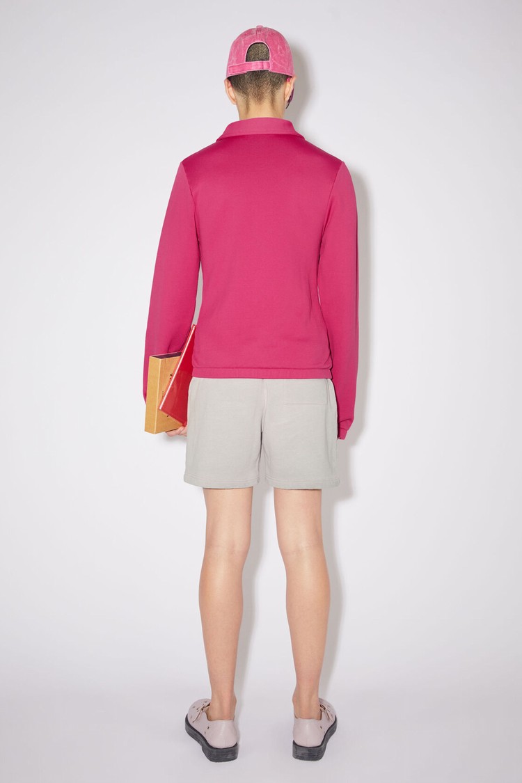 Fuchsia / Pink Acne Studios Tech Jersey Zippered Women's Sweatshirts | OMYA-14927