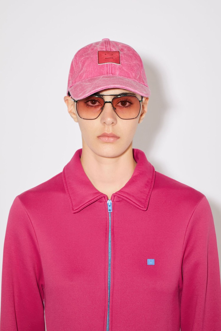 Fuchsia / Pink Acne Studios Tech Jersey Zippered Women's Sweatshirts | OMYA-14927